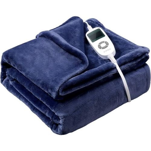 Heated Throw Blanket with Sherpa Fleece Lining Electric Flannel with Auto-Off Timer - Image 11