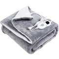 Heated Throw Blanket with Sherpa Fleece Lining Electric Flannel with Auto-Off Timer - Image 4