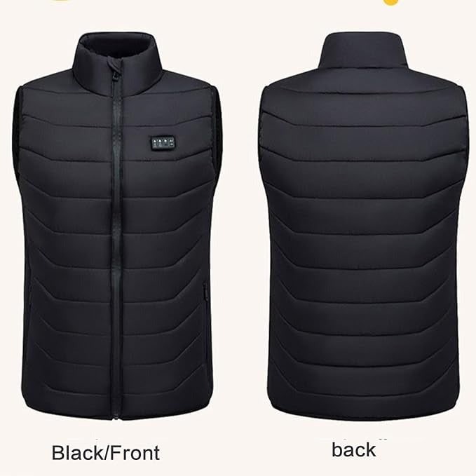 Heated Vest with USB Rechargeable Battery Quilted Design and Multiple Heating Zones - Image 9