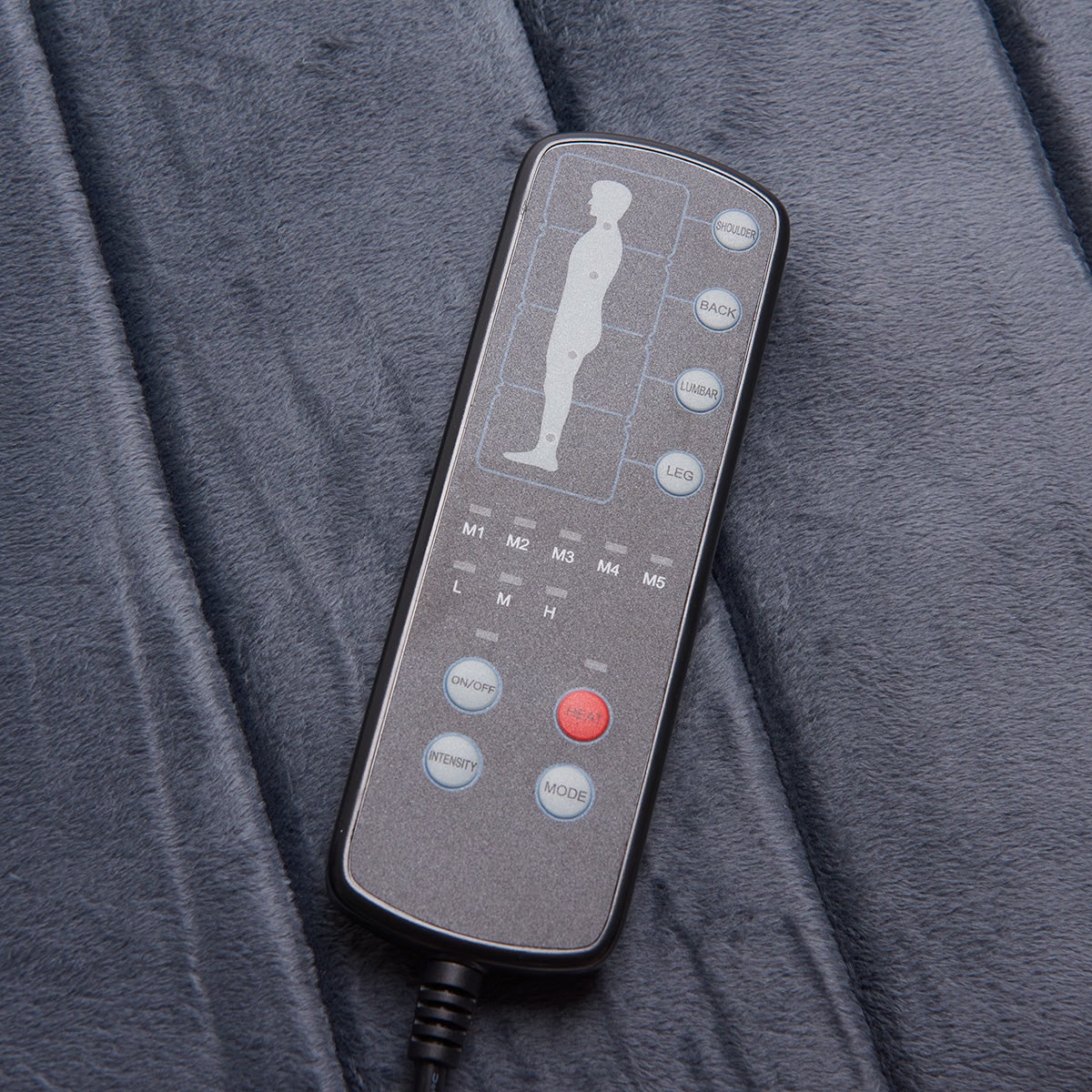 Heated Vibrating Full Body Electric Massage Mat Foldable Portable Wired Remote - Image 3