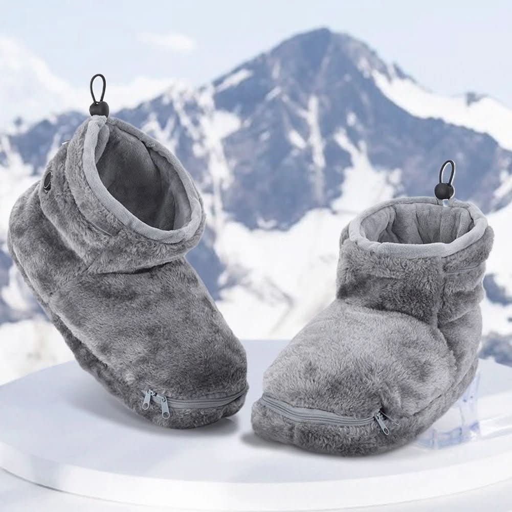 Heated Winter Slippers for and with USB Warming Plush Bootie and Arch Support - Image 1