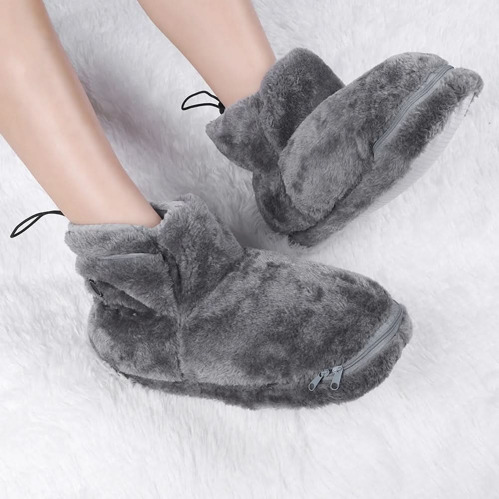 Heated Winter Slippers for and with USB Warming Plush Bootie and Arch Support - Image 2