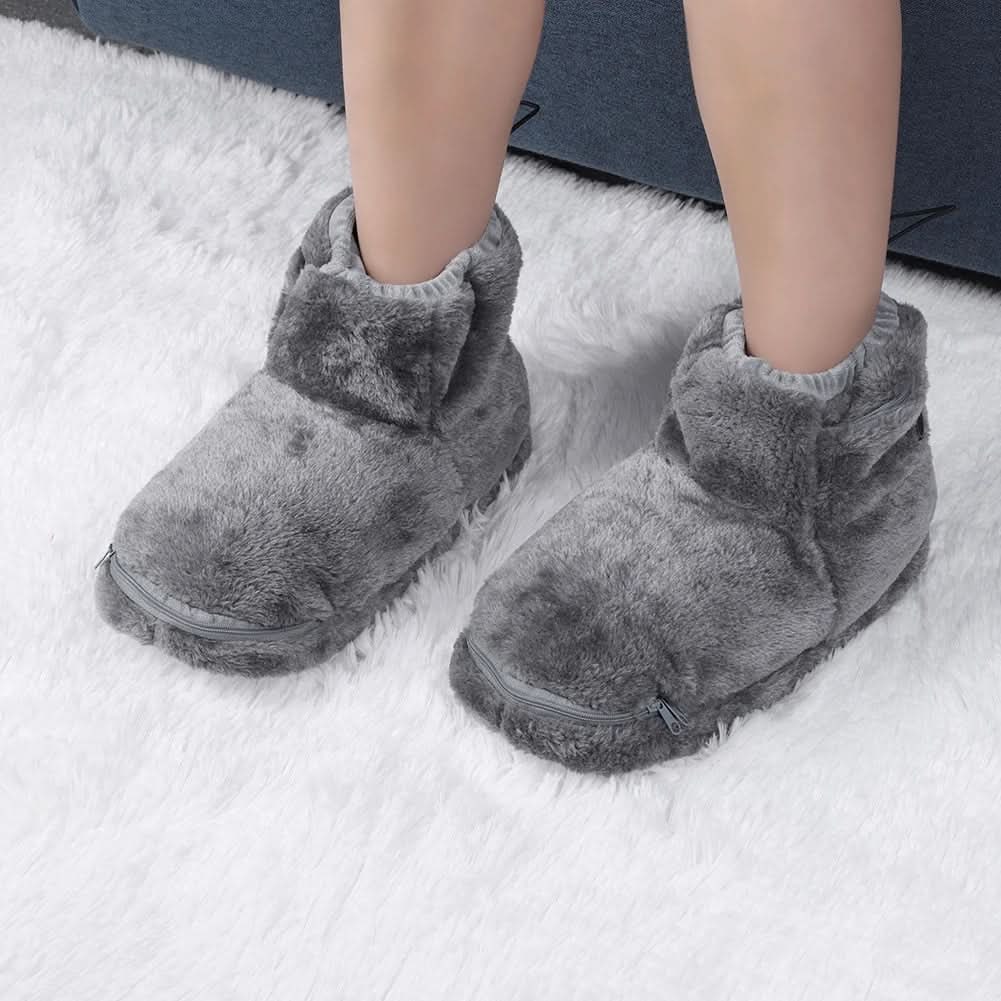 Heated Winter Slippers for and with USB Warming Plush Bootie and Arch Support - Image 3