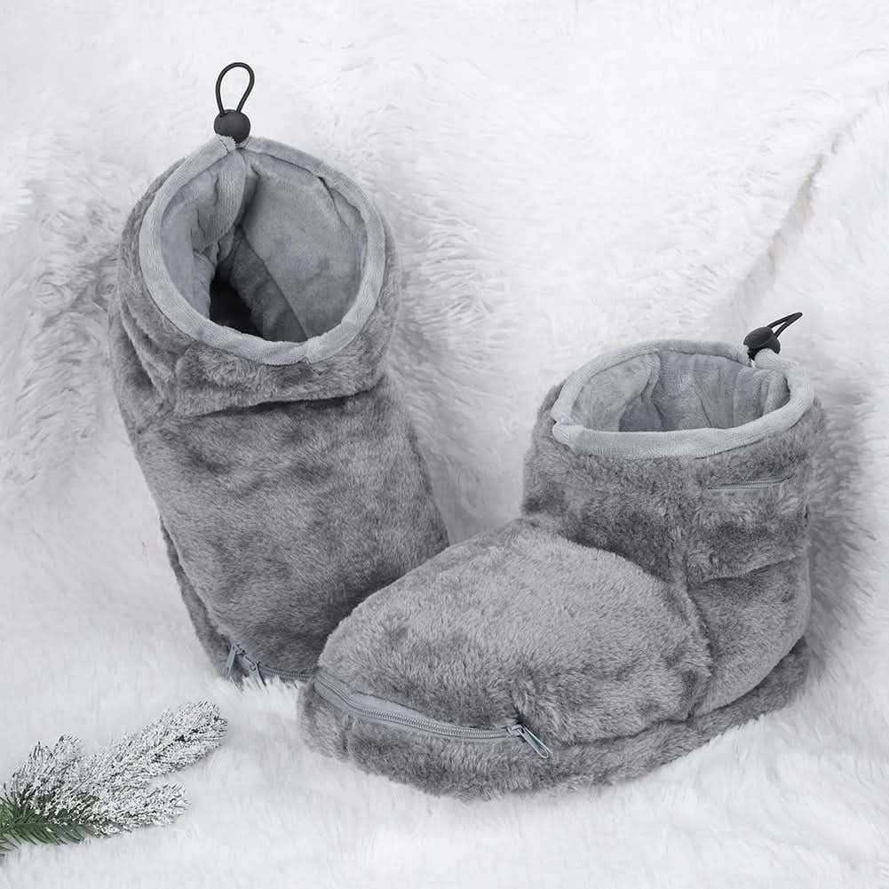 Heated Winter Slippers for and with USB Warming Plush Bootie and Arch Support - Image 4