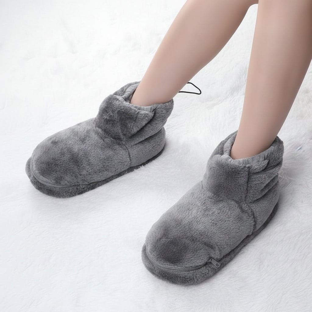 Heated Winter Slippers for and with USB Warming Plush Bootie and Arch Support - Image 5