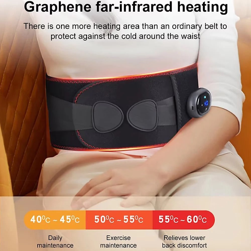 Heating Pad and Warming Waist Belt with Back Massage Infrared Heat and Digital Controller - Image 4