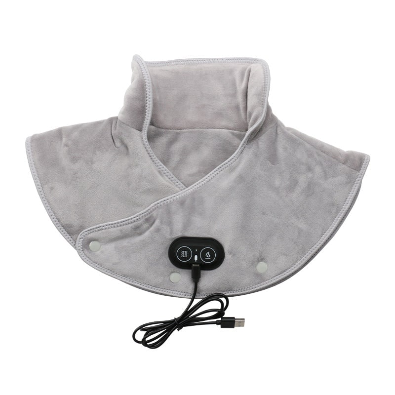 Heating Pad for Neck Shoulder USB Plush Vibration Massage Electric Massager - Image 1