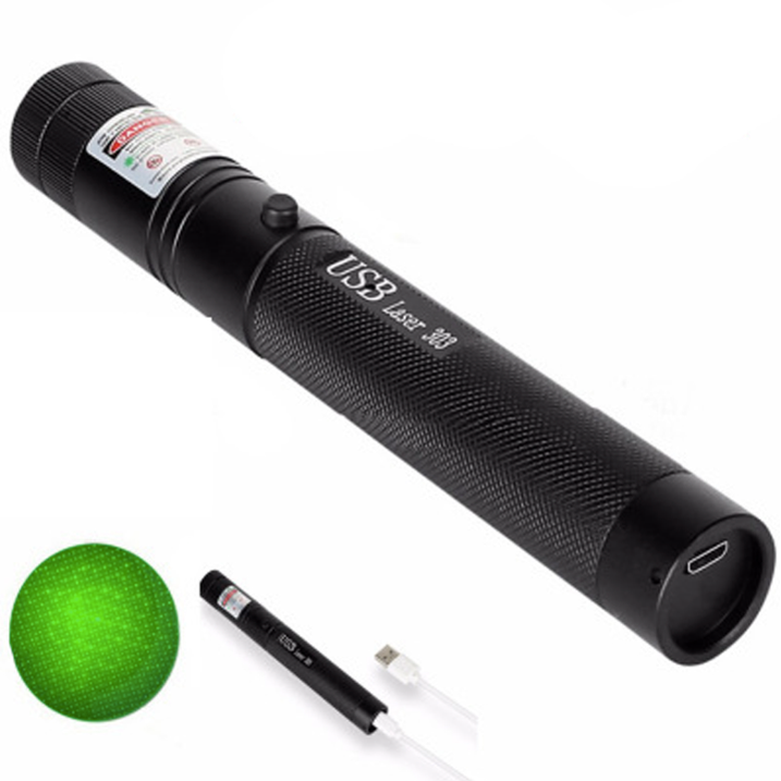High Power Laser Pointer Pen with Adjustable Focus and Safety Key Lock Blue Light - Image 7
