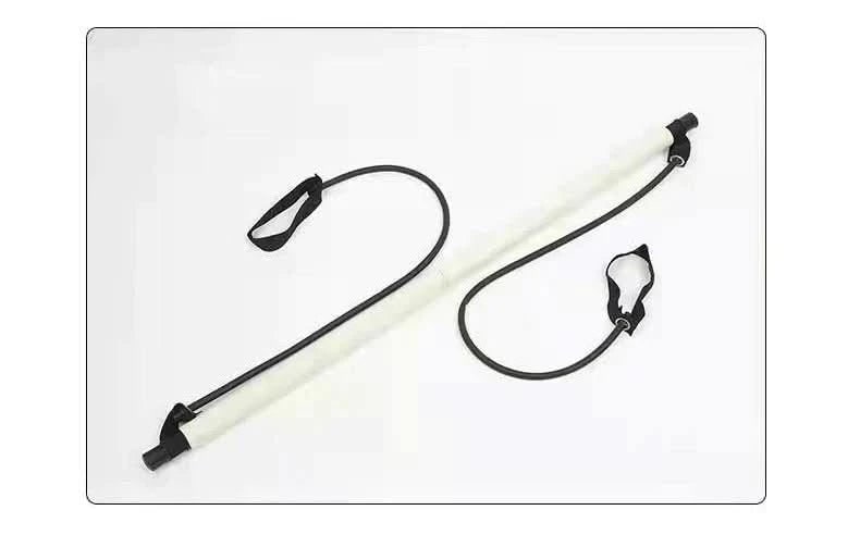Home Pilates Equipment Bar Kit Portable Foldable Resistance Bands Foot Loops - Image 8