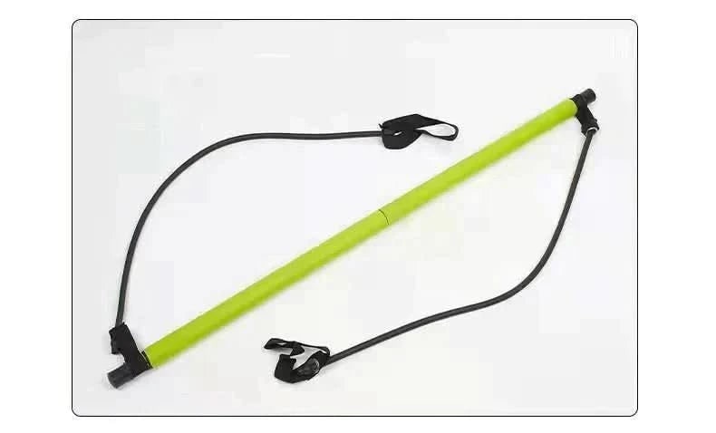 Home Pilates Equipment Bar Kit Portable Foldable Resistance Bands Foot Loops - Image 9