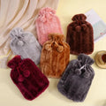 Hot Water Bottle Bag Removable Plush Cover Ribbed Rubber Warm - Image 8
