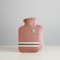 Hot Water Bottle Knitted Cover Striped Portable Travel - Image 1