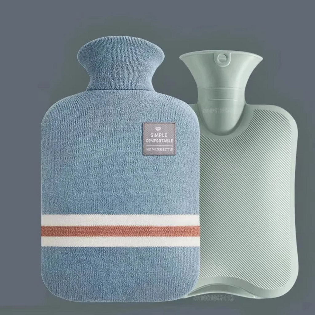 Hot Water Bottle Knitted Cover Striped Portable Travel - Image 10
