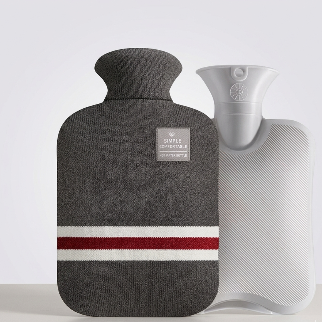 Hot Water Bottle Knitted Cover Striped Portable Travel - Image 15