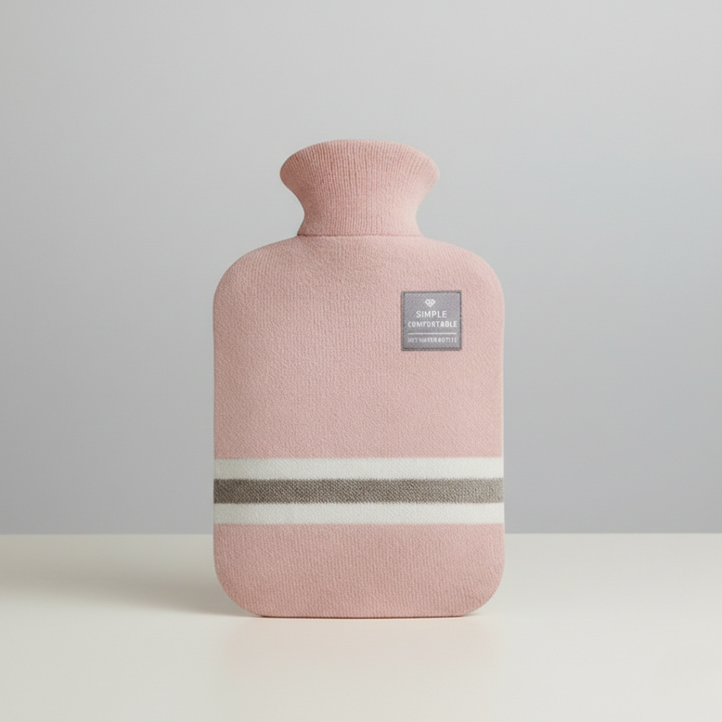 Hot Water Bottle Knitted Cover Striped Portable Travel - Image 16