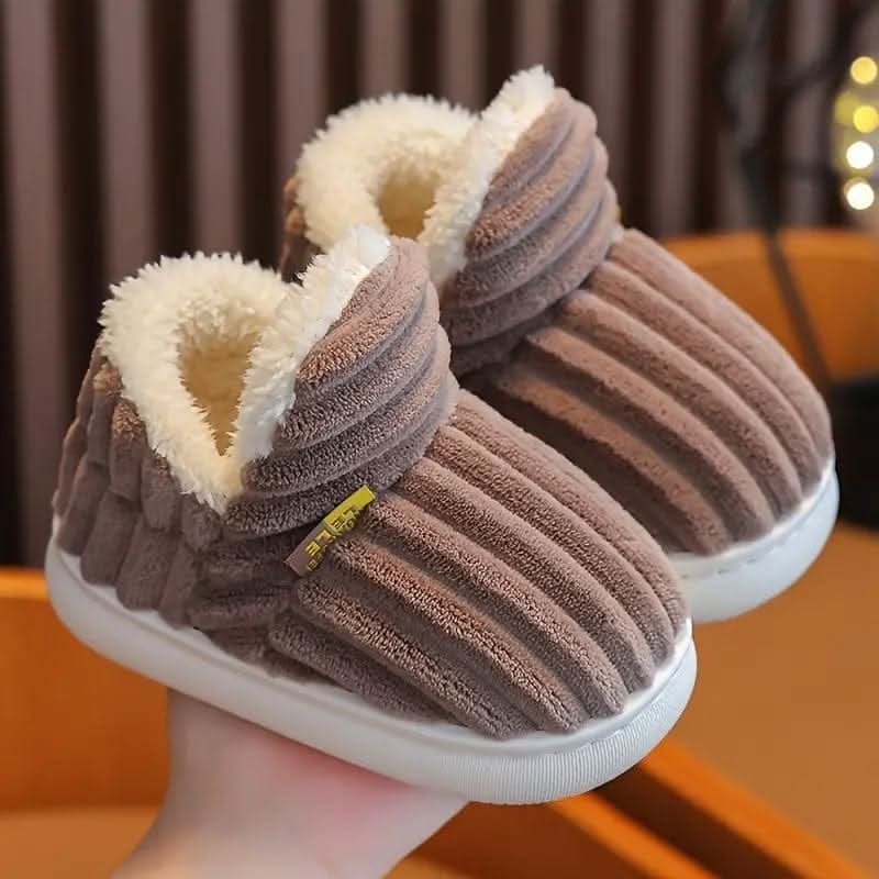 House Slippers Boots Bootie Corduroy Sherpa Fleece Slip Non - Image 12