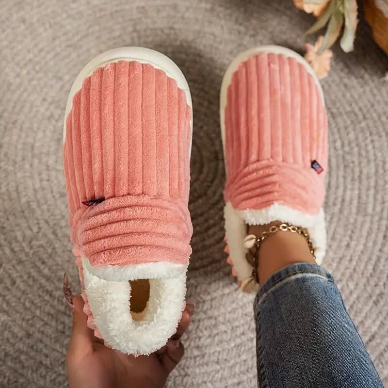 House Slippers Boots Bootie Corduroy Sherpa Fleece Slip Non - Image 16