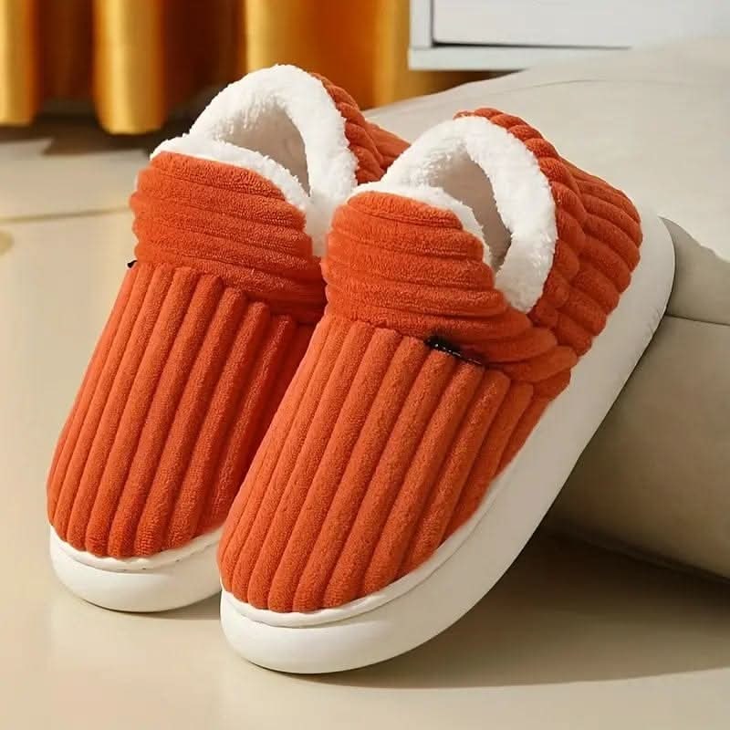 House Slippers Boots Bootie Corduroy Sherpa Fleece Slip Non - Image 17