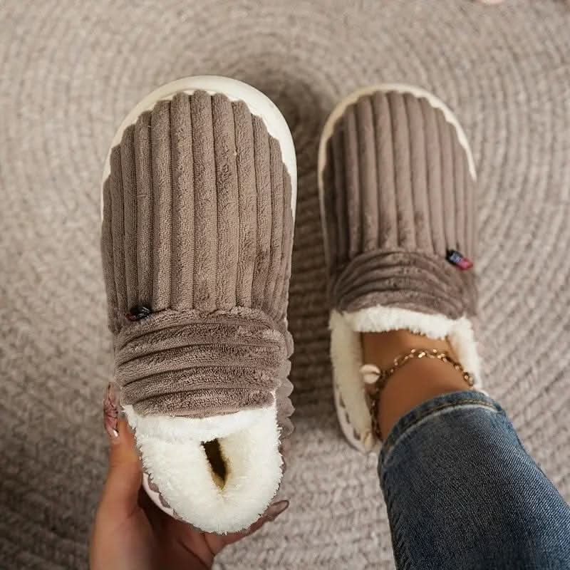 House Slippers Boots Bootie Corduroy Sherpa Fleece Slip Non - Image 18