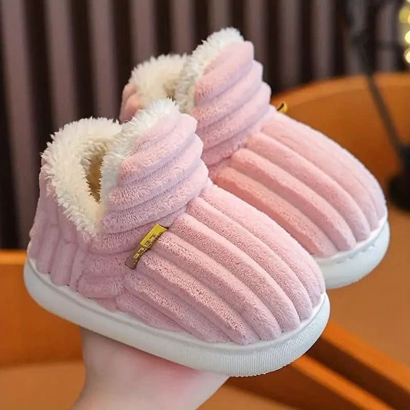 House Slippers Boots Bootie Corduroy Sherpa Fleece Slip Non - Image 19