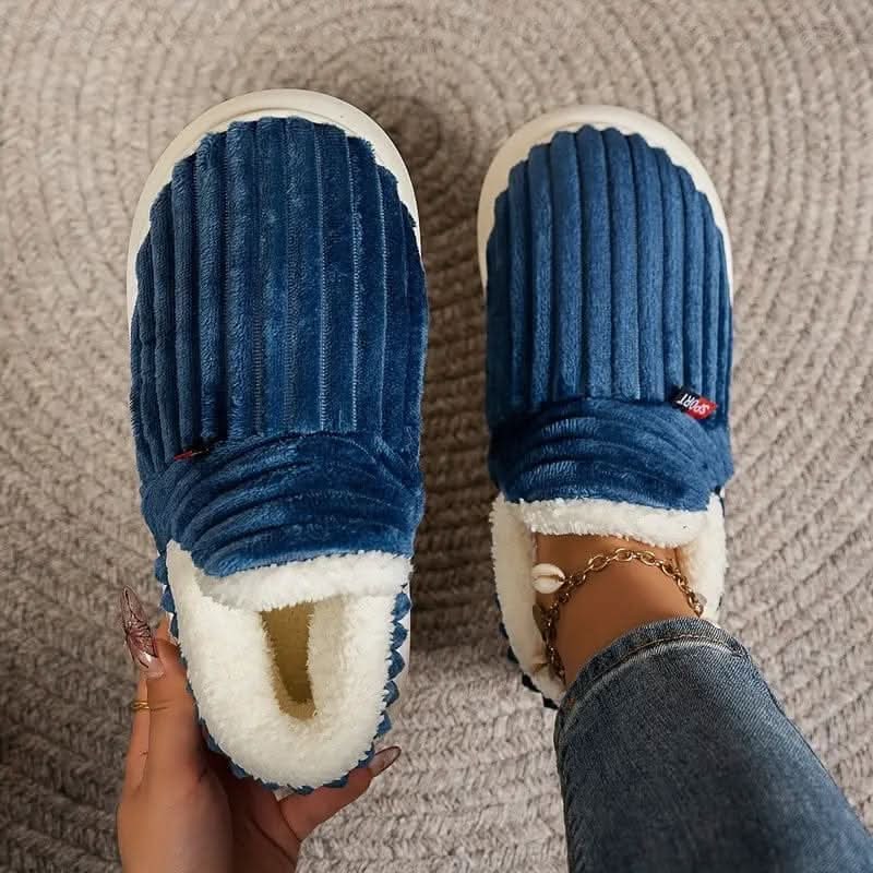 House Slippers Boots Bootie Corduroy Sherpa Fleece Slip Non - Image 20