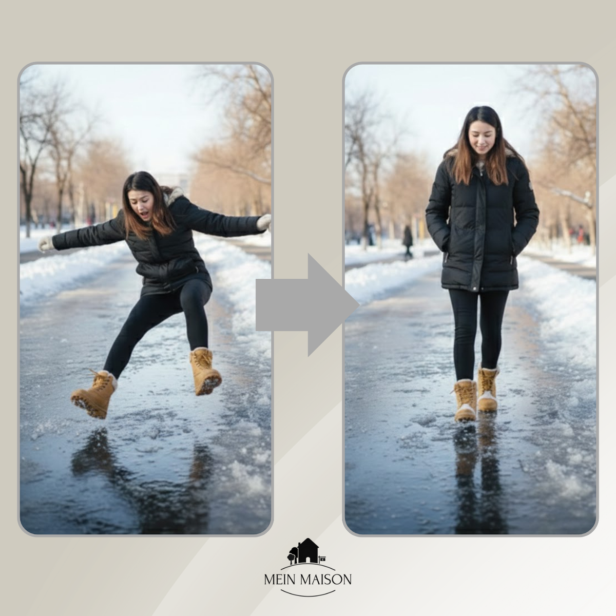 Ice Cleats with Metal Spikes and Slip-On Silicone Design for Winter Traction - Image 5