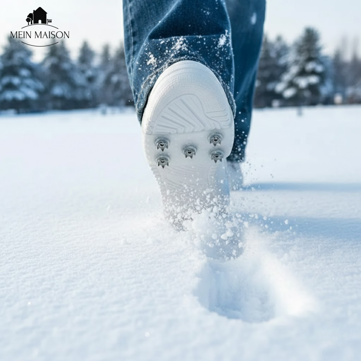 Ice Cleats with Metal Spikes and Slip-On Silicone Design for Winter Traction - Image 6