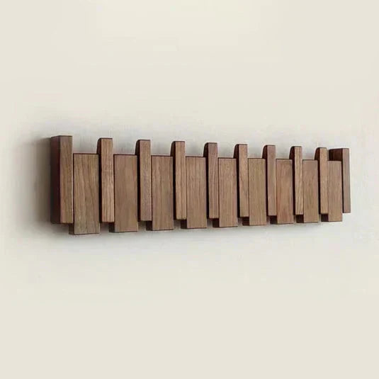 Wall Coat Rack with Foldable Hooks Space-Saving Hallway Storage