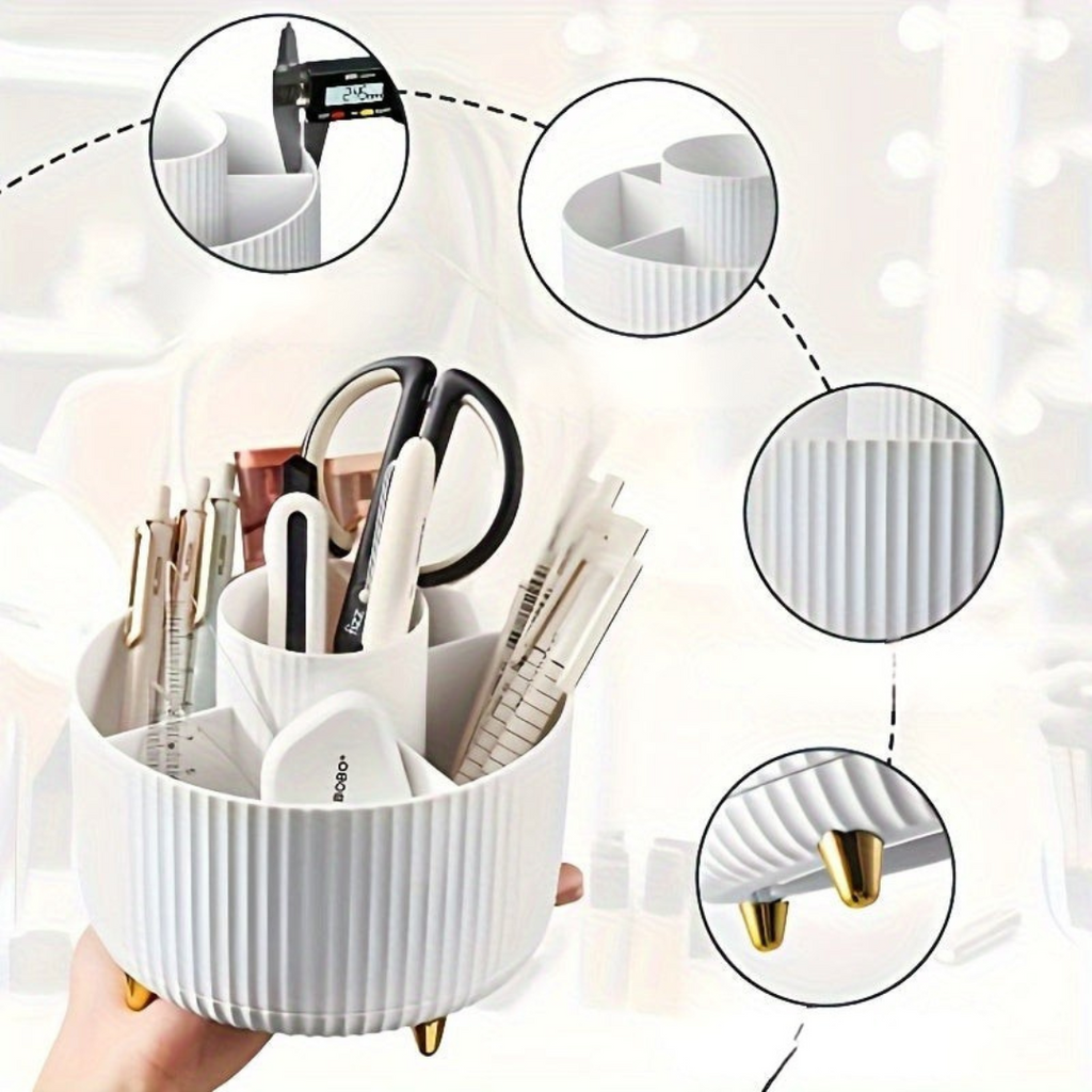 Cosmetic Organizer 360° rotating makeup stand with 5 sections