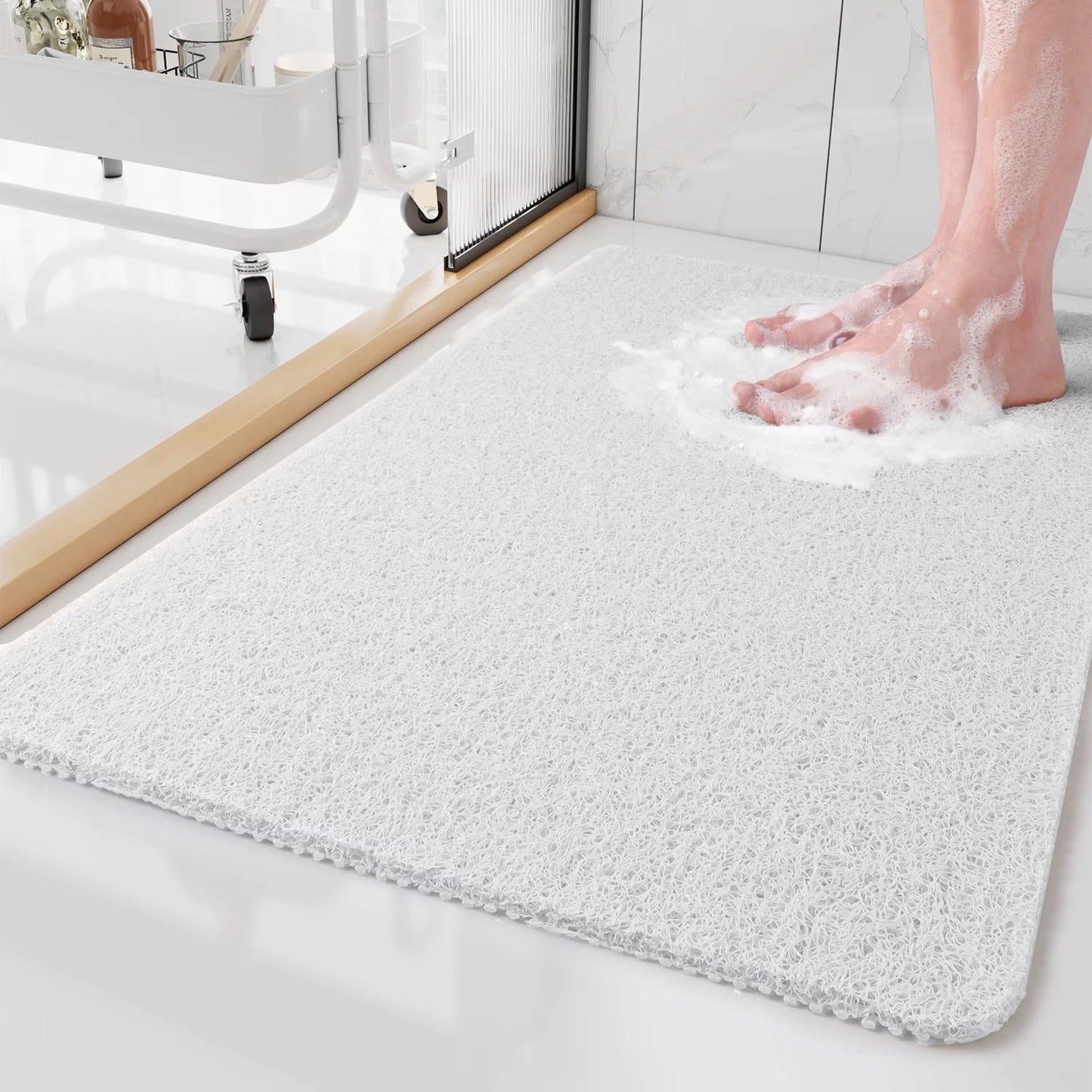 Anti-Slip Shower Mat Quick-Drain Bathroom Floor Mat