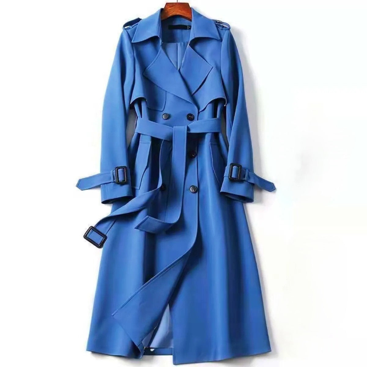 Women’s Double Breasted Trench Coat Belted Transitional Wear
