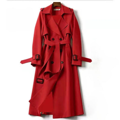 Women’s Double Breasted Trench Coat Belted Transitional Wear