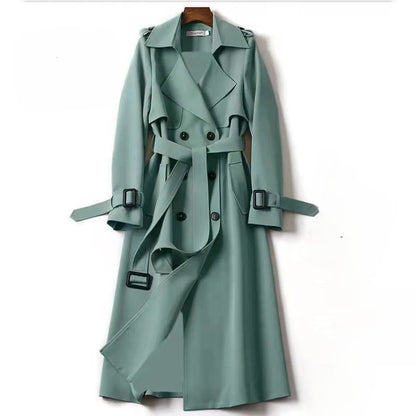 Women’s Double Breasted Trench Coat Belted Transitional Wear
