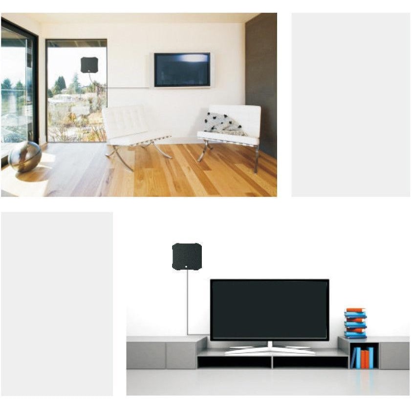 Indoor TV Antenna Digital Hdtv Flat Coaxial Cable Wall Mount Stick - Image 3