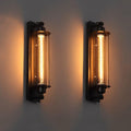 Industrial Wall Sconce with Modern LED Lighting and Vintage Metal Cage Design Wireless - Image 1