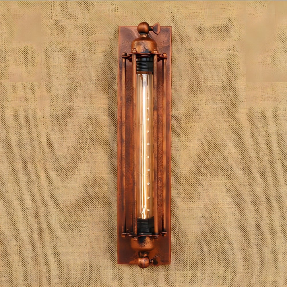 Industrial Wall Sconce with Modern LED Lighting and Vintage Metal Cage Design Wireless - Image 8