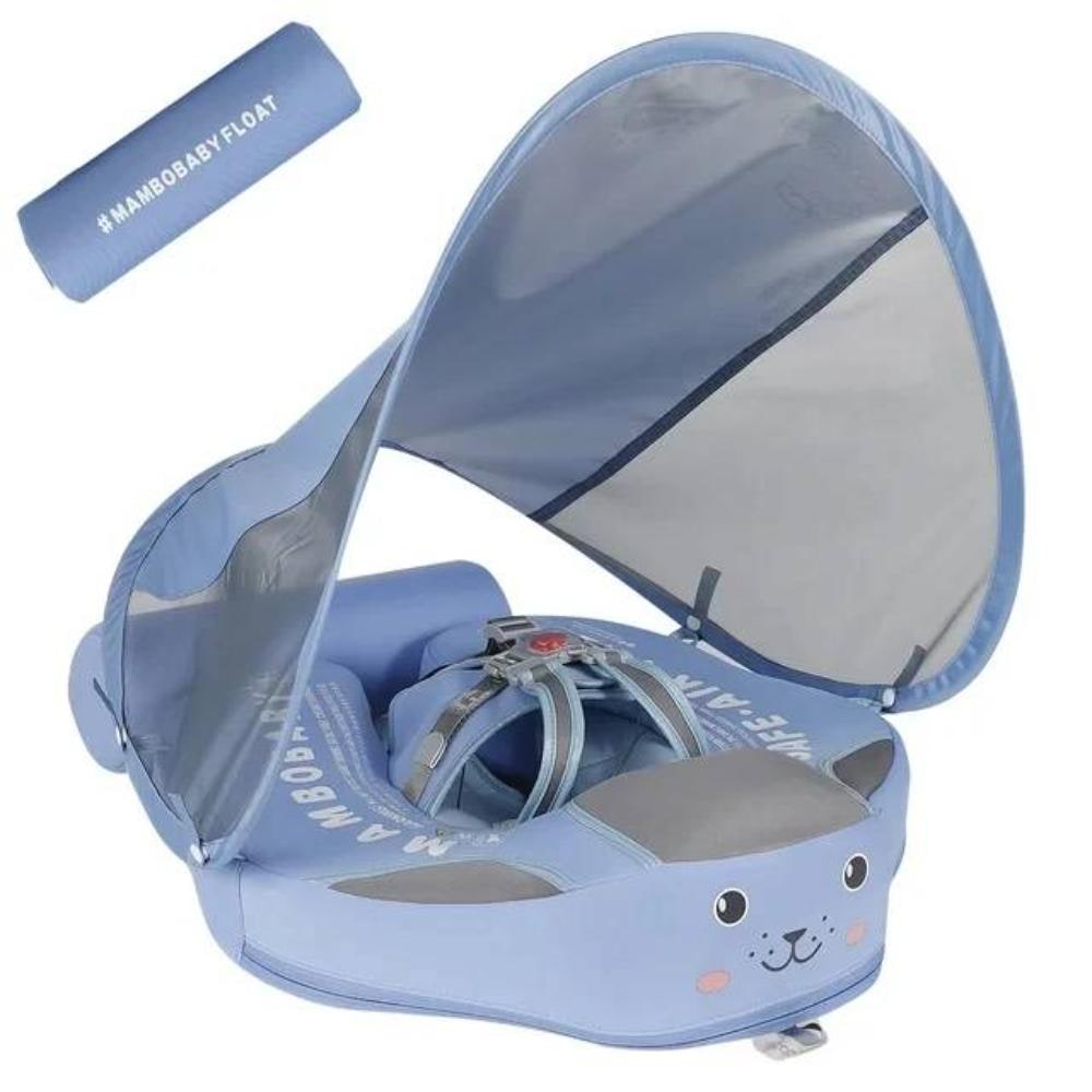 Infant Pool Float with Removable Sun Canopy Safety Harness and Padded Headrest Chair - Image 4