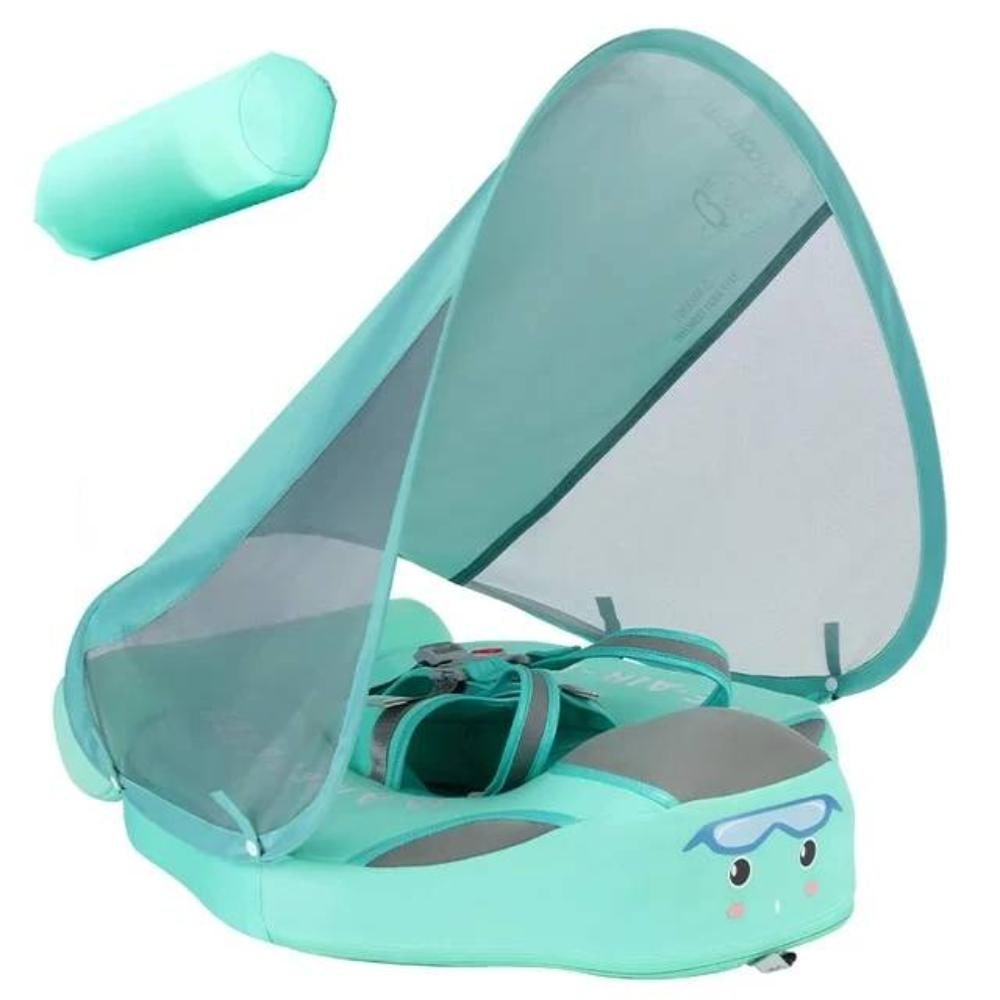 Infant Pool Float with Removable Sun Canopy Safety Harness and Padded Headrest Chair - Image 5
