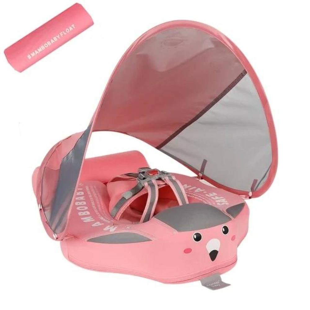 Infant Pool Float with Removable Sun Canopy Safety Harness and Padded Headrest Chair - Image 6