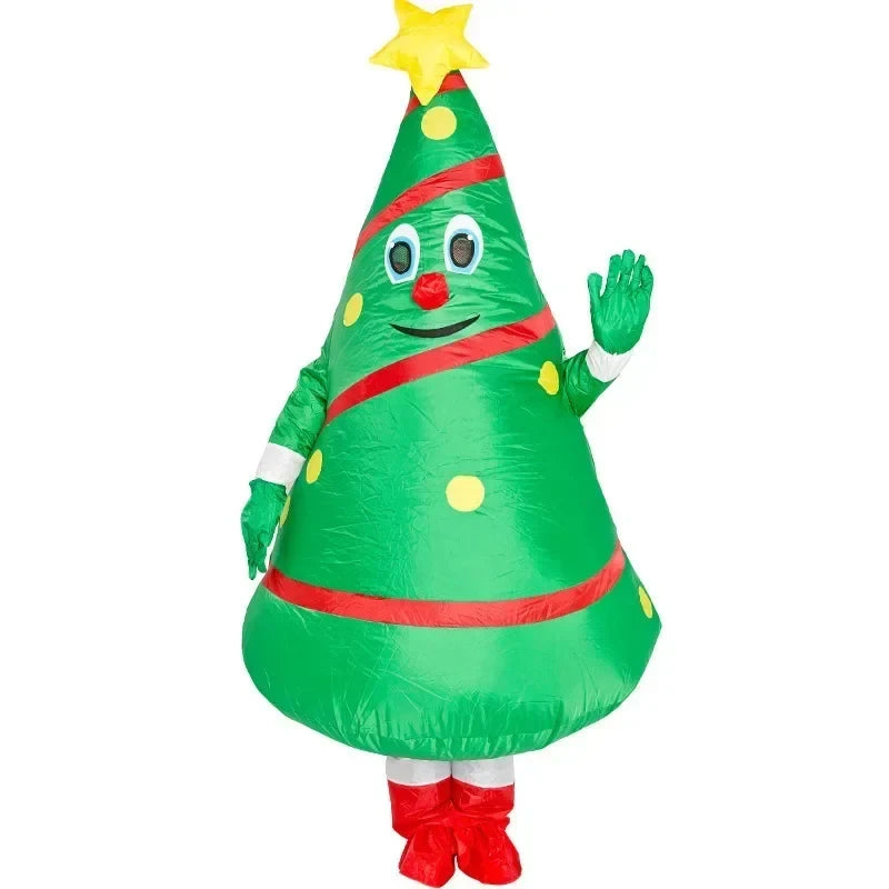 Inflatable Christmas Costume with Character Design and Mesh Windows for Holiday Parties - Image 5