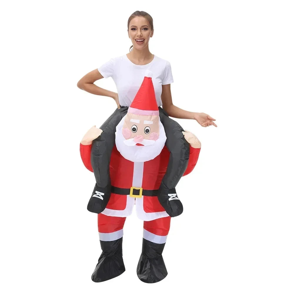 Inflatable Christmas Costume with Character Design and Mesh Windows for Holiday Parties - Image 6