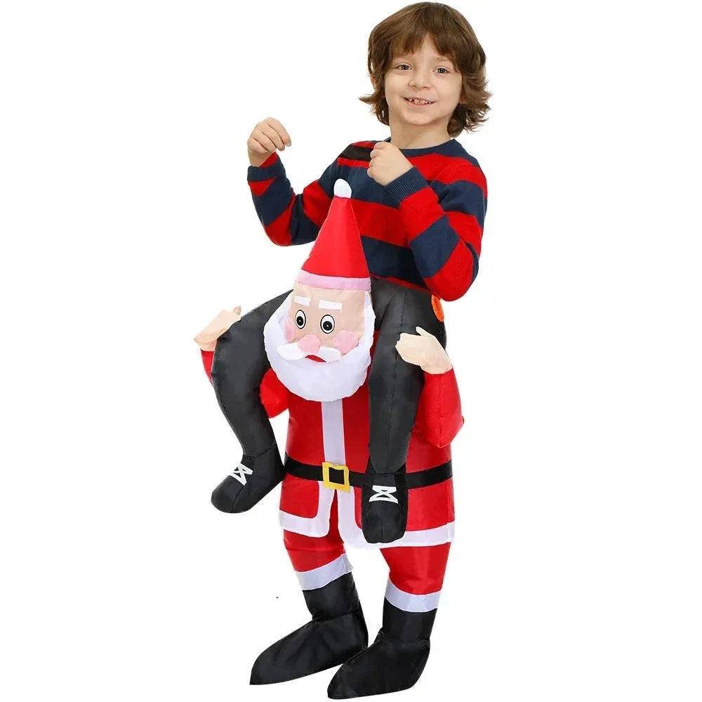 Inflatable Christmas Costume with Character Design and Mesh Windows for Holiday Parties - Image 7