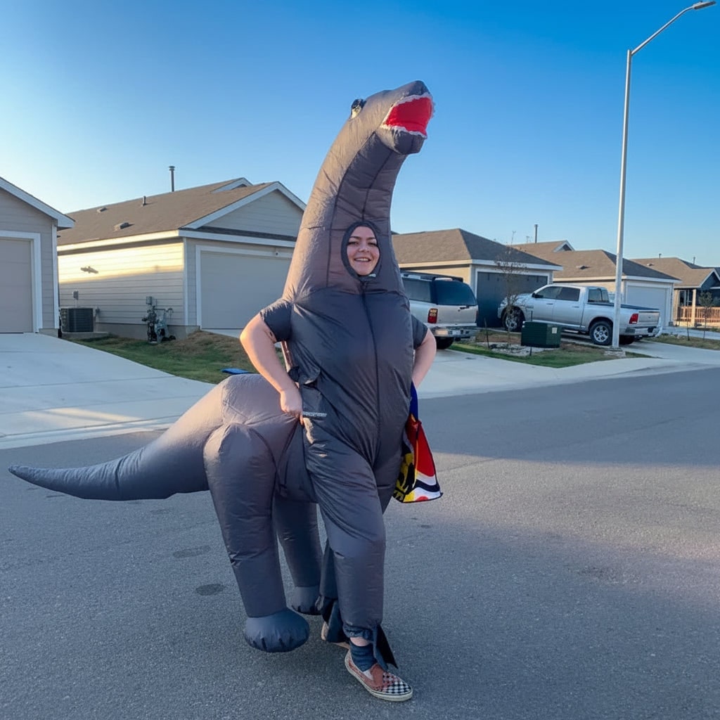 Inflatable Dinosaur Costume Suit and Halloween Party - Image 4