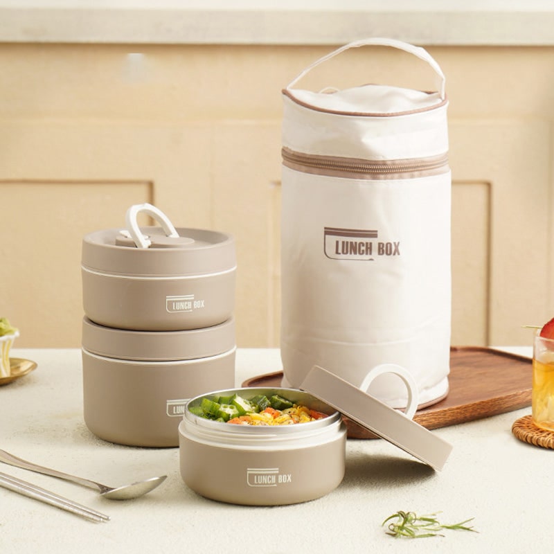 Insulated Lunch Box Bento Stainless Steel Stackable Portable Thermal Container - Image 10