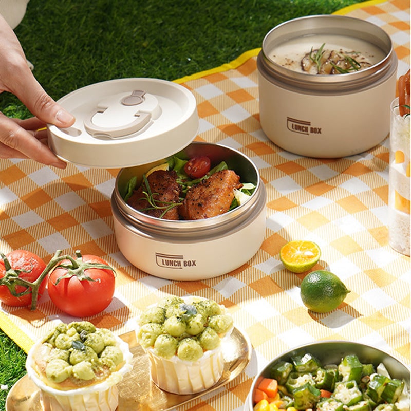 Insulated Lunch Box Bento Stainless Steel Stackable Portable Thermal Container - Image 4