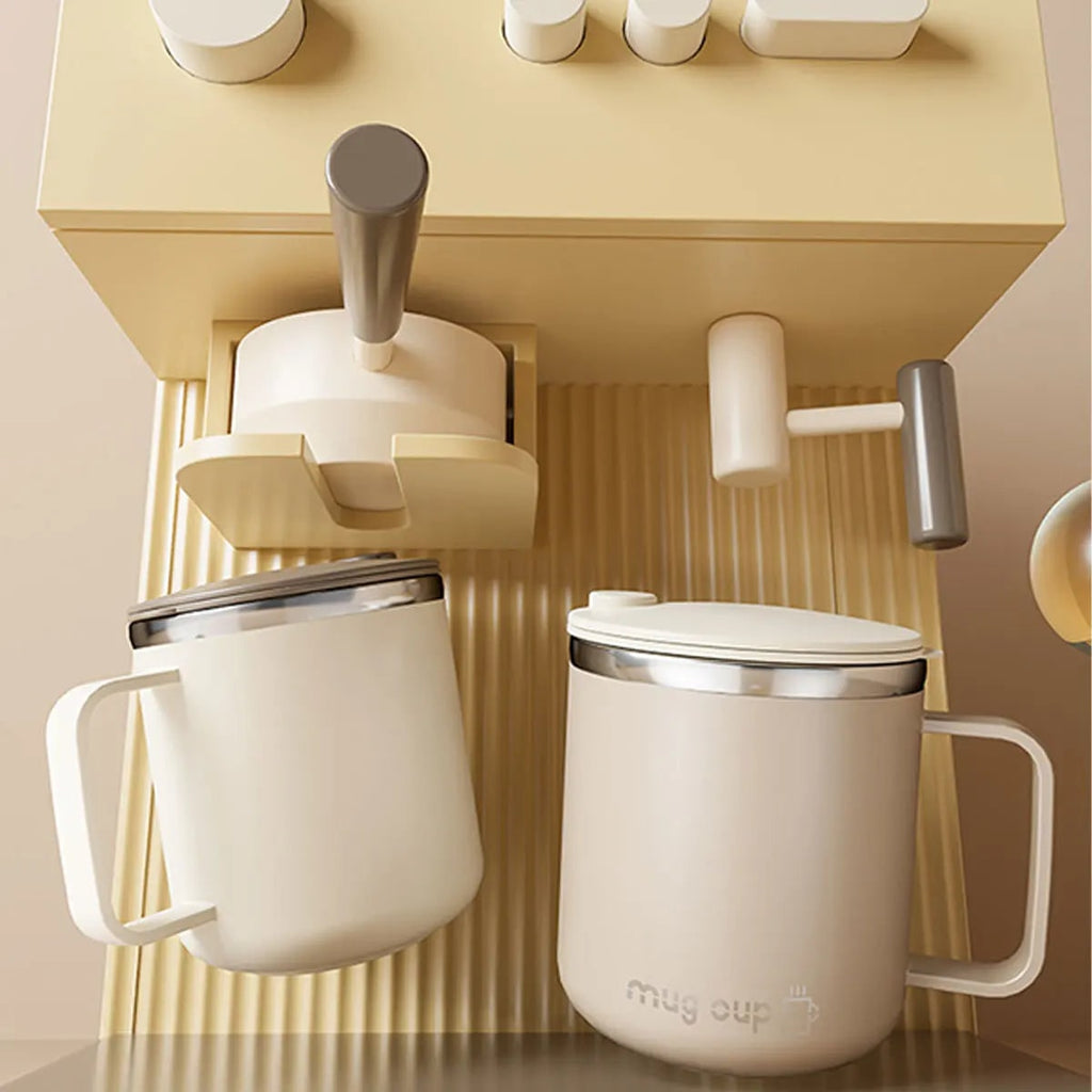 Insulated Stainless Steel Coffee Mug with Lid Handle and Double Walled Design for Travel - Image 5