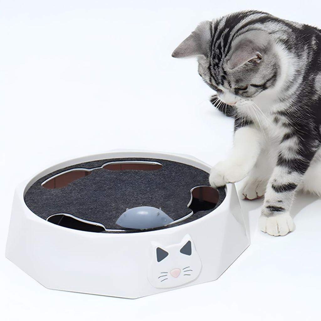 Interactive Cat Toy Motorized Mouse Scratcher Moving Track Chase - Image 3
