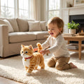 Interactive Cat Toy Robot with Soft Plush Fur Walking and Meowing Electronic Pet Kitten - Image 1