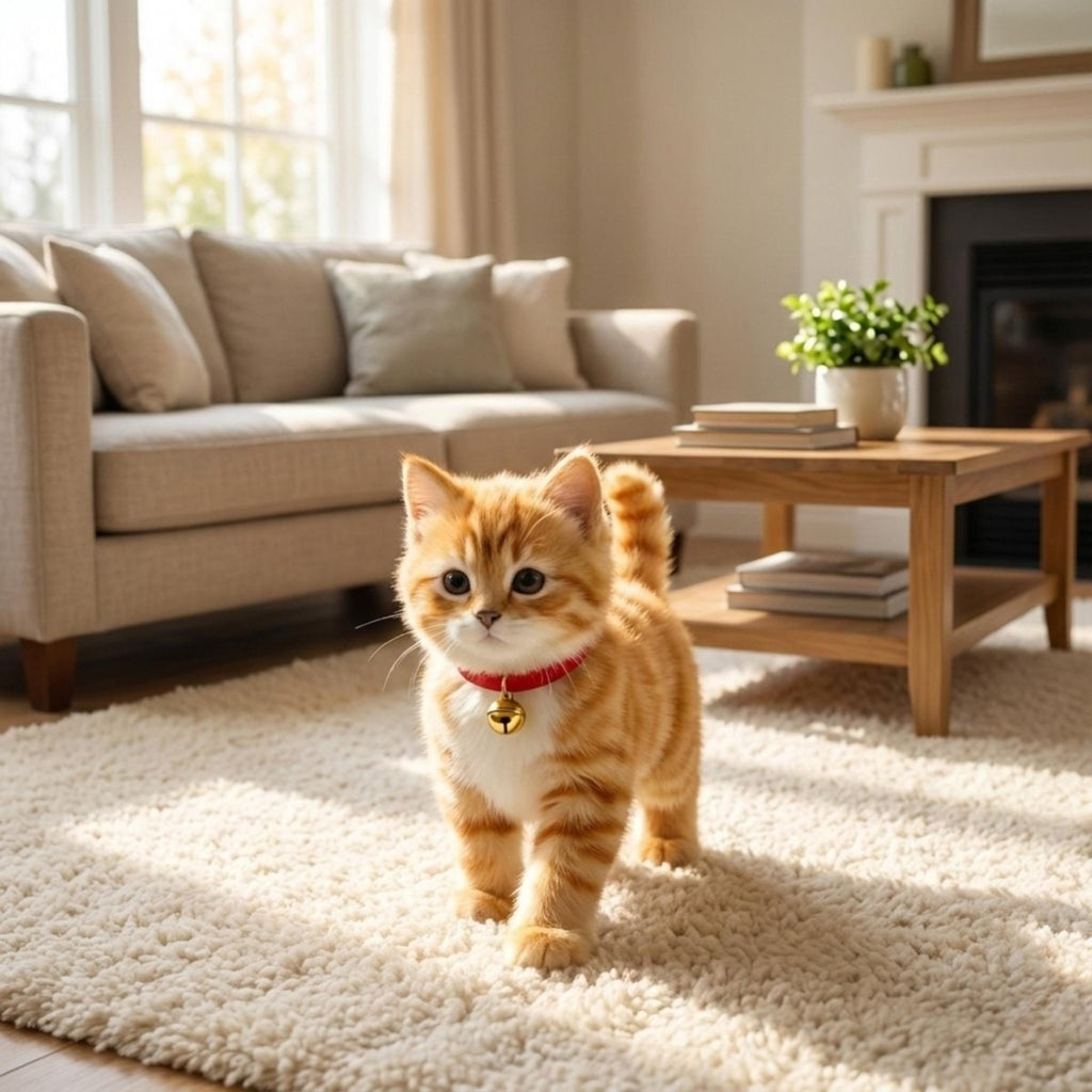 Interactive Cat Toy Robot with Soft Plush Fur Walking and Meowing Electronic Pet Kitten - Image 2
