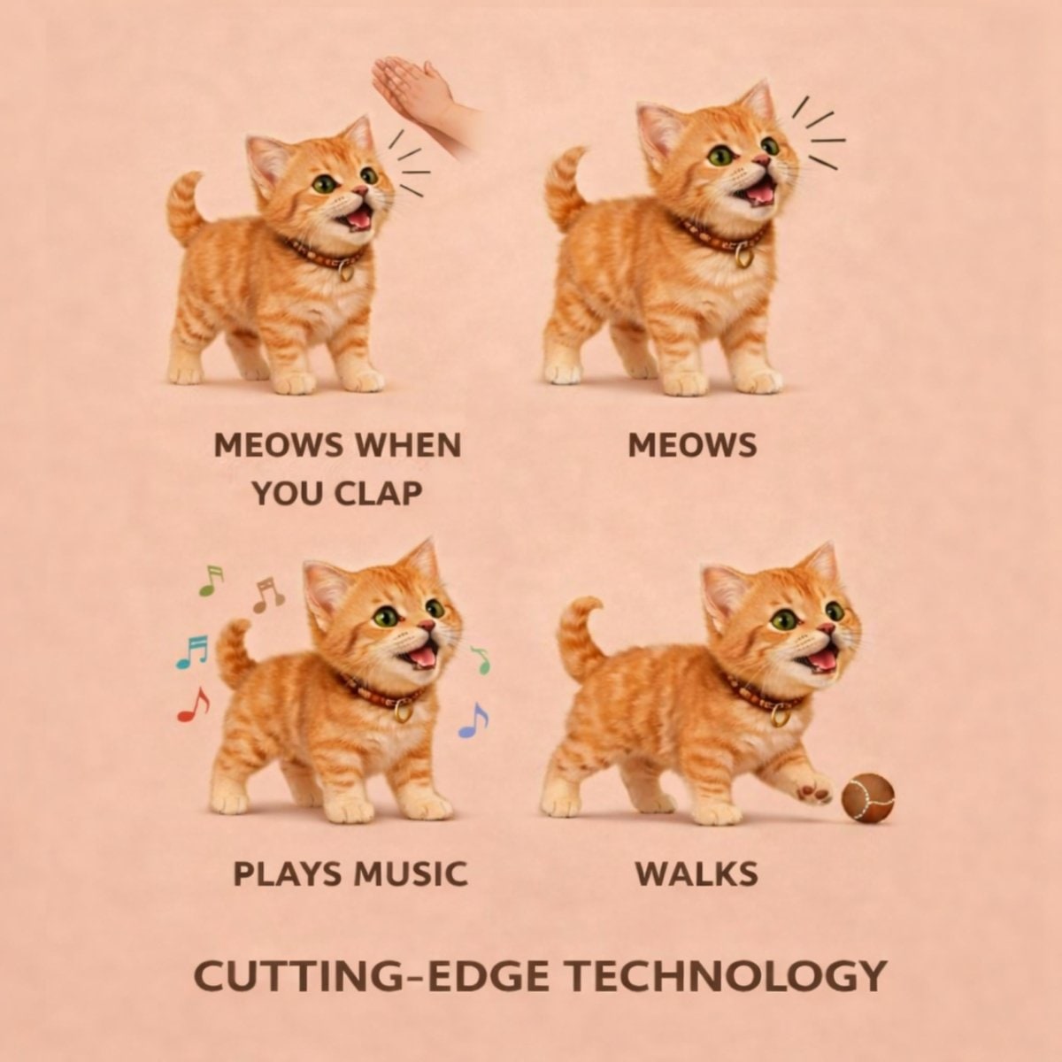 Interactive Cat Toy Robot with Soft Plush Fur Walking and Meowing Electronic Pet Kitten - Image 6